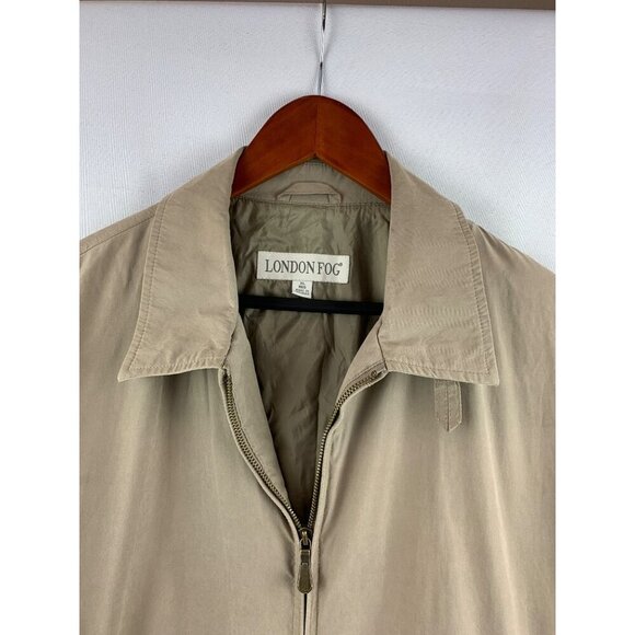 London Fog Beige Mens Jacket XL Reg Zip-Up Lightweight - Picture 3 of 5